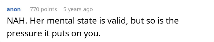 Comment discussing the validity of mental health and the pressure it can put on relationships about depression and motivation. Comment discussing the validity of mental health and the pressure it can put on relationships about depression and motivation.