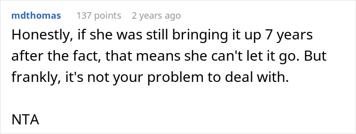 Screenshot of a Reddit comment discussing the golden child getting a reality check after sister's college acceptance. Screenshot of a Reddit comment discussing the golden child getting a reality check after sister's college acceptance.