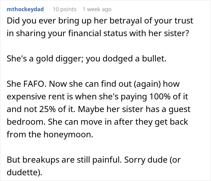 Screenshot of a Reddit comment discussing financial trust issues in a relationship and a woman demanding combined income. Screenshot of a Reddit comment discussing financial trust issues in a relationship and a woman demanding combined income.