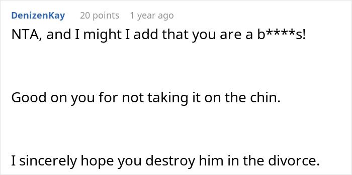 Comment expressing strong disapproval of a man stealing his wife’s tea set and giving it to his niece, hoping for divorce. Comment expressing strong disapproval of a man stealing his wife’s tea set and giving it to his niece, hoping for divorce.