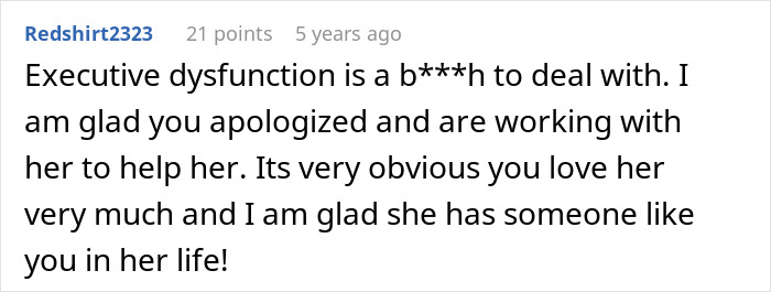 Comment on dealing with executive dysfunction and apologizing, showing care in a conversation about depression and motivation. Comment on dealing with executive dysfunction and apologizing, showing care in a conversation about depression and motivation.
