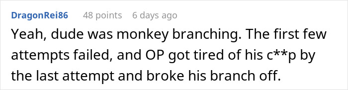 Screenshot of an online comment discussing frustration and failed attempts, related to relationship break every year. Screenshot of an online comment discussing frustration and failed attempts, related to relationship break every year.