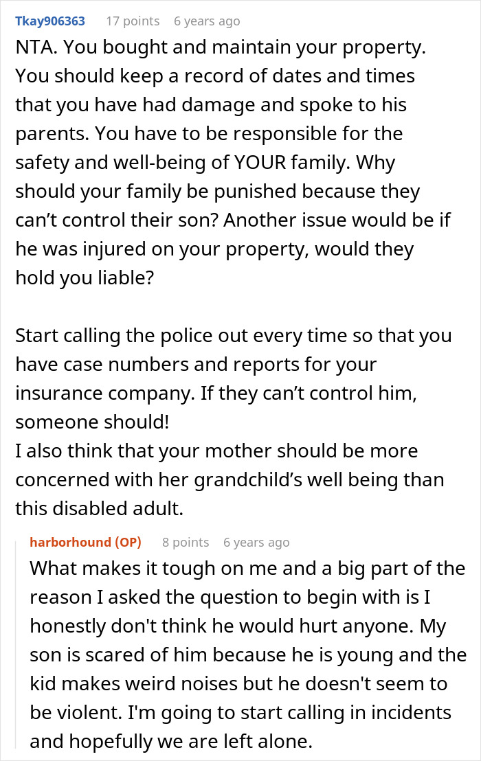 Commenters discuss calling police over neighbors’ disabled son repeatedly raiding trash, considering safety and responsibility concerns. Commenters discuss calling police over neighbors’ disabled son repeatedly raiding trash, considering safety and responsibility concerns.