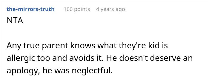 Screenshot of a forum comment discussing a teen telling dad would’ve remembered if cared after cake fail. Screenshot of a forum comment discussing a teen telling dad would’ve remembered if cared after cake fail.