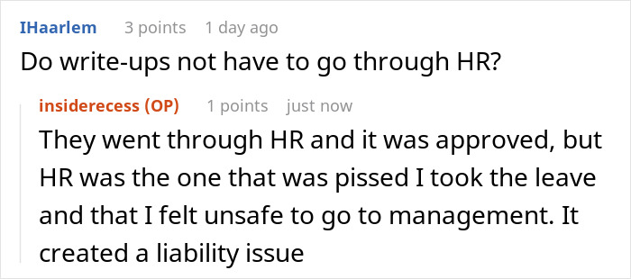 Reddit user discussing HR involvement in hostile work environment and toxic bosses banning talks about burnout. Reddit user discussing HR involvement in hostile work environment and toxic bosses banning talks about burnout.