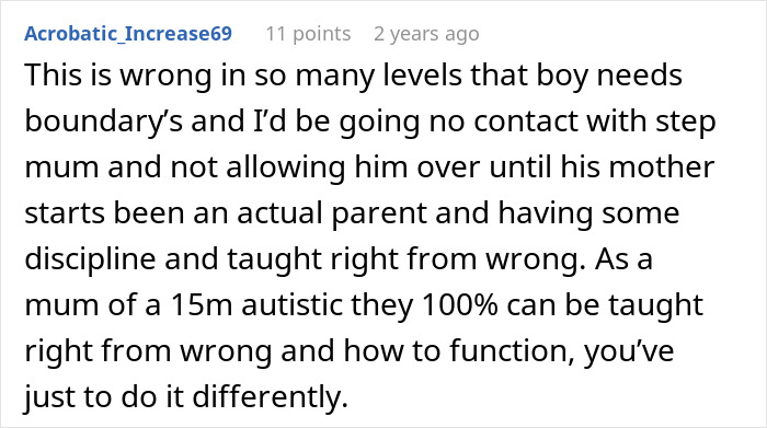 Comment discussing concerns about an 11-year-old acting creepy around stepsister after childbirth, with parents refusing help. Comment discussing concerns about an 11-year-old acting creepy around stepsister after childbirth, with parents refusing help.