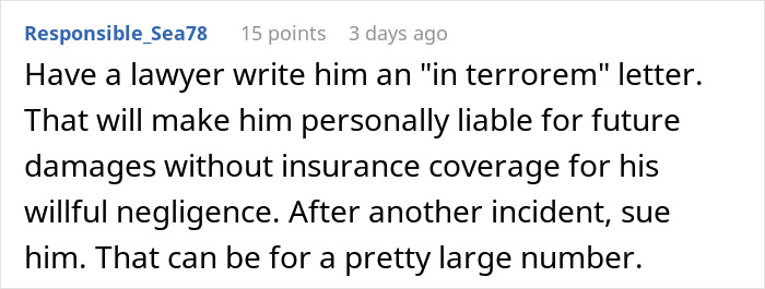 Comment suggesting legal action against an HOA board member refusing to follow pet ownership rules. Comment suggesting legal action against an HOA board member refusing to follow pet ownership rules.