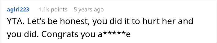 User comment criticizing someone for hurting their sister after taking grandma’s leather shoes, with reference to veganism. User comment criticizing someone for hurting their sister after taking grandma’s leather shoes, with reference to veganism.