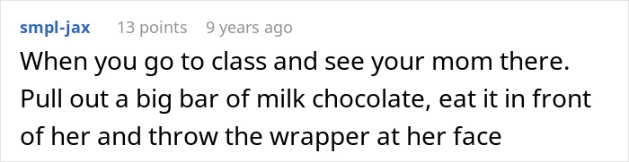 Screenshot of a social media comment about parents lied and food allergies causing no contact with daughter.