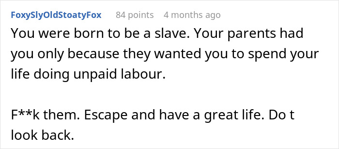 Comment criticizing parents who admit having another baby to care for their disabled son, expressing frustration about the son's anger. Comment criticizing parents who admit having another baby to care for their disabled son, expressing frustration about the son's anger.