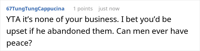 Screenshot of a comment calling out a brother for having four kids with four different women and questioning peace for men. Screenshot of a comment calling out a brother for having four kids with four different women and questioning peace for men.