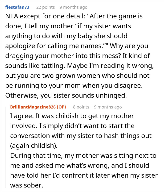 Pregnant woman describing conflict with sister after Thanksgiving, deciding to go no-contact due to family drama and name-calling. Pregnant woman describing conflict with sister after Thanksgiving, deciding to go no-contact due to family drama and name-calling.
