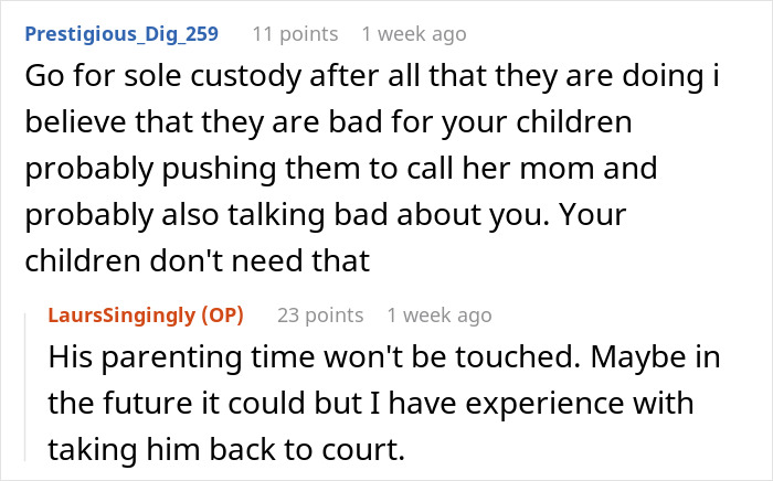 Reddit users discuss custody issues as kids prefer bio mom over stepmom, and dad struggles with family tensions.