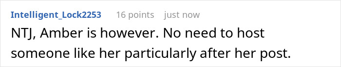 Screenshot of an online comment discussing a family conflict where a man draws a line after his brother&rsquo;s girlfriend mocks his wife.