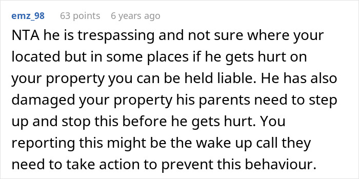 Comment discussing trespassing and property damage concerns over neighbors’ disabled son raiding trash repeatedly. Comment discussing trespassing and property damage concerns over neighbors’ disabled son raiding trash repeatedly.