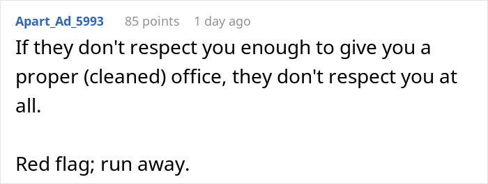 Comment on a forum about new job experience cleaning deceased coworker’s office covered in grime. Comment on a forum about new job experience cleaning deceased coworker’s office covered in grime.