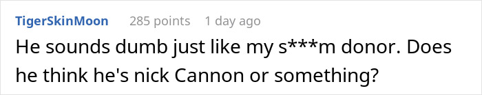 Comment calling out brother for having four kids with four different women in an online discussion thread. Comment calling out brother for having four kids with four different women in an online discussion thread.