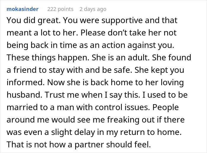 Screenshot of a supportive online comment about a woman attending a gala with a client as his date. Screenshot of a supportive online comment about a woman attending a gala with a client as his date.