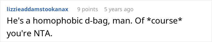 Screenshot of a Reddit comment criticizing a man for being uncomfortable with Halloween costumes, highlighting fragile masculinity. Screenshot of a Reddit comment criticizing a man for being uncomfortable with Halloween costumes, highlighting fragile masculinity.