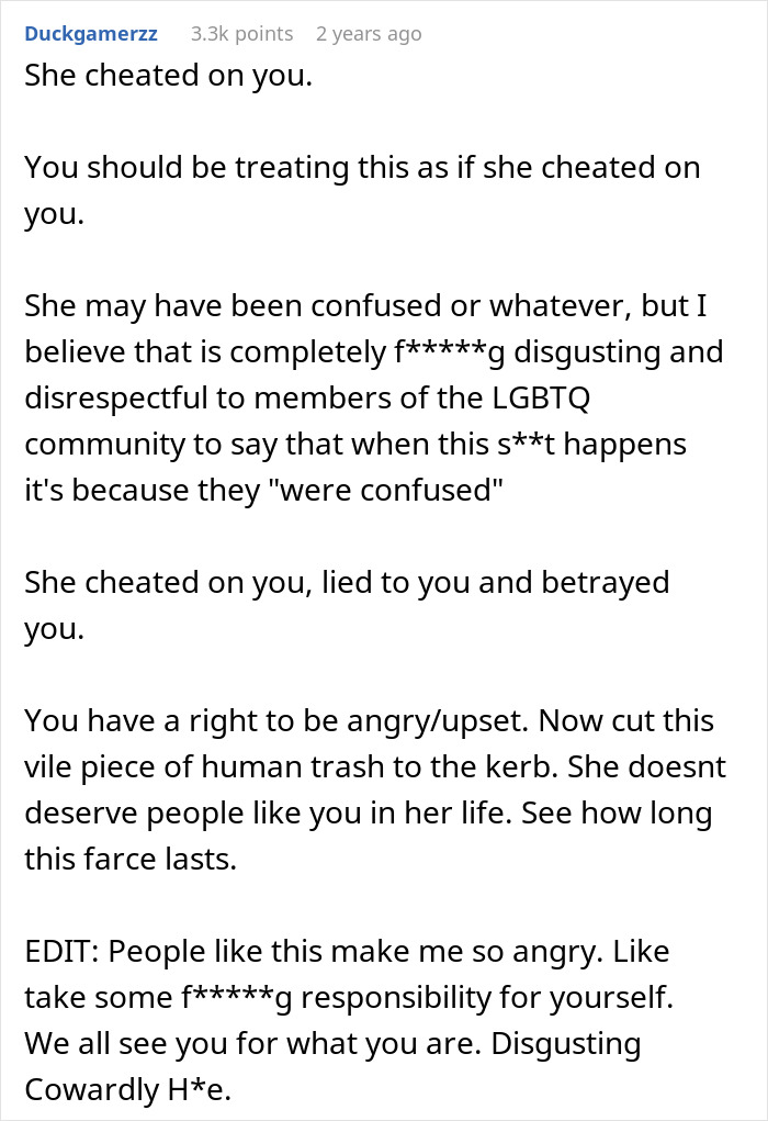 Alt text: Man learns fiancée is in love with her friend, facing betrayal and heartbreak in a complicated relationship situation Alt text: Man learns fiancée is in love with her friend, facing betrayal and heartbreak in a complicated relationship situation