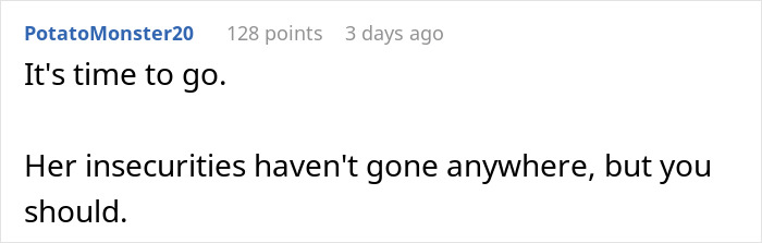 Screenshot of an online comment discussing relationship loyalty and a man rethinking his trust after a girlfriend’s loyalty test.