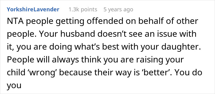 Screenshot of a social media comment defending a mom against woke folks for brushing out her biracial daughter’s curls. Screenshot of a social media comment defending a mom against woke folks for brushing out her biracial daughter’s curls.
