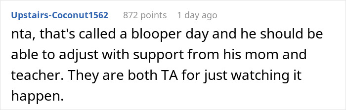 Screenshot of a forum comment discussing support for an autistic student and the mom standing her ground on her child’s needs. Screenshot of a forum comment discussing support for an autistic student and the mom standing her ground on her child’s needs.