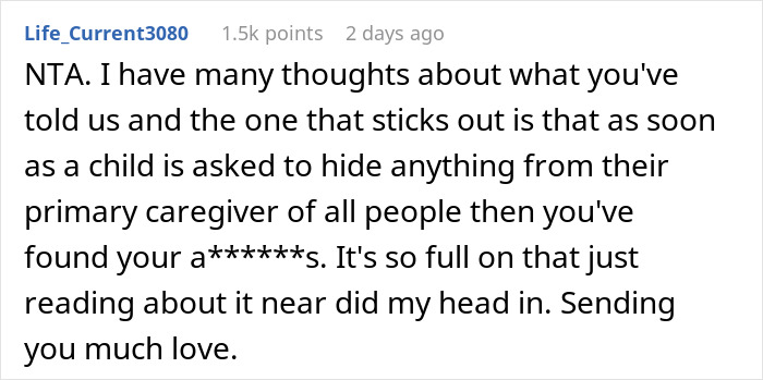 Reddit comment expressing strong disapproval of a nosy mother interfering with family through ancestry tests. Reddit comment expressing strong disapproval of a nosy mother interfering with family through ancestry tests.