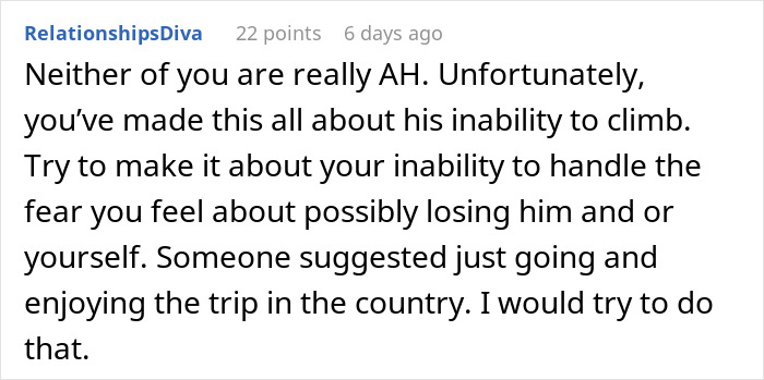 Alt text: Online discussion about man getting majorly hurt when wife asks to cancel anniversary trip he planned as a surprise. Alt text: Online discussion about man getting majorly hurt when wife asks to cancel anniversary trip he planned as a surprise.