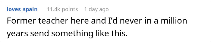 Screenshot of a comment from a former teacher responding to 43YO texting former student controversy, discussing appropriateness. Screenshot of a comment from a former teacher responding to 43YO texting former student controversy, discussing appropriateness.