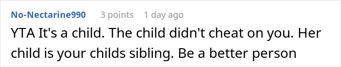 Comment discussing woman expecting help from ex-husband after leaving him, emphasizing reality check and family dynamics. Comment discussing woman expecting help from ex-husband after leaving him, emphasizing reality check and family dynamics.