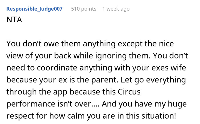 Comment discussing kids preferring bio mom over stepmom and a dad&rsquo;s conflict involving his infertile wife.