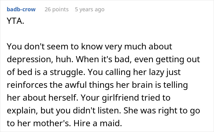 Text post discussing depression struggles and addressing misconceptions about laziness in relationships. Text post discussing depression struggles and addressing misconceptions about laziness in relationships.