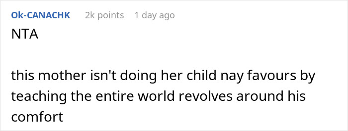 Screenshot of online forum comment discussing a mom standing her ground over autistic student’s needs versus her injured child. Screenshot of online forum comment discussing a mom standing her ground over autistic student’s needs versus her injured child.