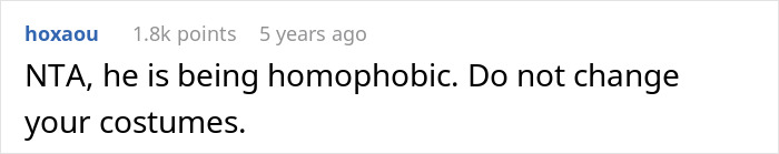 Screenshot of an online comment discussing masculinity fragility and discomfort with Halloween costumes affecting relationships. Screenshot of an online comment discussing masculinity fragility and discomfort with Halloween costumes affecting relationships.