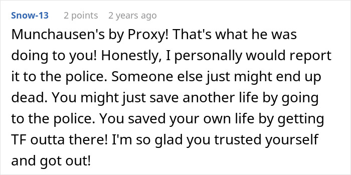 Alt text: Online comment discussing a woman realizing her ex might have been poisoning her after mysterious illness and confession. Alt text: Online comment discussing a woman realizing her ex might have been poisoning her after mysterious illness and confession.