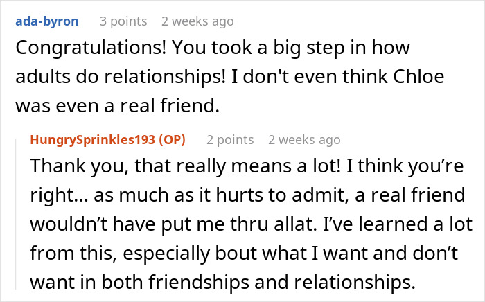 Screenshot of an online discussion where a lady calls out her bestie after rejection and his new relationship. Screenshot of an online discussion where a lady calls out her bestie after rejection and his new relationship.
