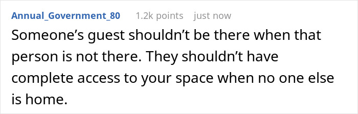 Comment about a woman horrified after seeing roommate’s boyfriend using her fancy products, refusing him to stay. Comment about a woman horrified after seeing roommate’s boyfriend using her fancy products, refusing him to stay.