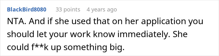 Screenshot of an online comment discussing a woman embarrassing a new colleague by speaking a language she claimed to know well. Screenshot of an online comment discussing a woman embarrassing a new colleague by speaking a language she claimed to know well.