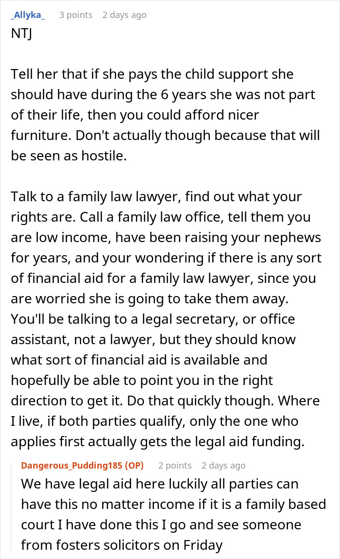 Reddit discussion about mom abandoning 2 kids with 23-year-old sister and legal advice on child support and family law. Reddit discussion about mom abandoning 2 kids with 23-year-old sister and legal advice on child support and family law.
