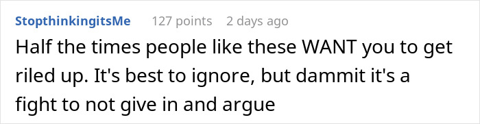 Comment discussing the challenge of ignoring an obnoxious dinner guest husband who is dreadful and provokes arguments. Comment discussing the challenge of ignoring an obnoxious dinner guest husband who is dreadful and provokes arguments.
