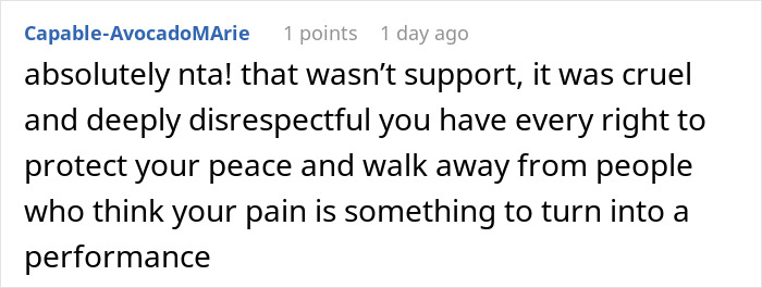 Screenshot of an online comment discussing drama and a fake adoption plan involving a woman’s family. Screenshot of an online comment discussing drama and a fake adoption plan involving a woman’s family.