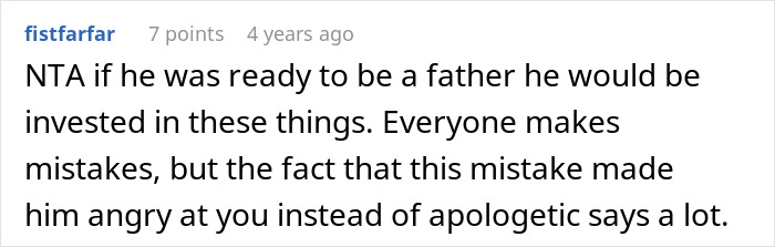 Screenshot of a Reddit comment discussing a teen telling dad would’ve remembered if you cared after cake fail. Screenshot of a Reddit comment discussing a teen telling dad would’ve remembered if you cared after cake fail.