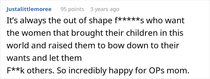 Comment expressing disdain towards certain men wanting women who prioritize their children, in an online forum. Comment expressing disdain towards certain men wanting women who prioritize their children, in an online forum.