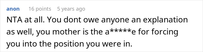 Comment discussing a person running out the window after his mom's attempt to reconcile him and his ex-fiancé. Comment discussing a person running out the window after his mom's attempt to reconcile him and his ex-fiancé.