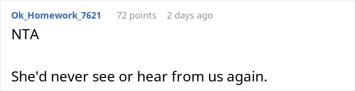 Screenshot of online comment discussing a nosy mother terrorizing family with ancestry tests and crossing boundaries.