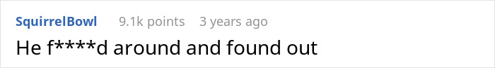 Text screenshot showing a Reddit comment stating a person realized consequences after forcing an open marriage. Text screenshot showing a Reddit comment stating a person realized consequences after forcing an open marriage.