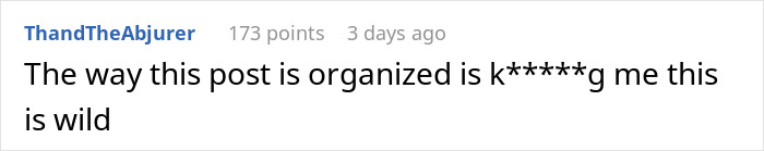 Comment on a forum post about organization, mentioning frustration with the post's chaotic structure. Comment on a forum post about organization, mentioning frustration with the post's chaotic structure.