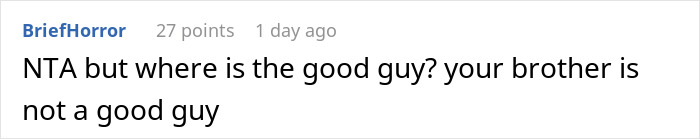 Screenshot of a Reddit comment discussing a woman calling out her brother for having four kids with four different women. Screenshot of a Reddit comment discussing a woman calling out her brother for having four kids with four different women.