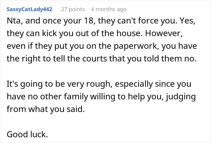 Screenshot of a forum comment discussing parents admitting they had another baby to care for their disabled son and his anger. Screenshot of a forum comment discussing parents admitting they had another baby to care for their disabled son and his anger.